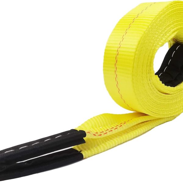 Tow Strap with Reinforced Loops 2in x 30ft Vehicle Recovery Rope 10,000 lbs Pound Capacity Recovery Strap