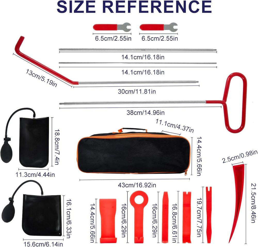 Portable Repair Tools, Stainless Steel Pin Puller Tool Set, 68 inch, 16PCS - Image 2