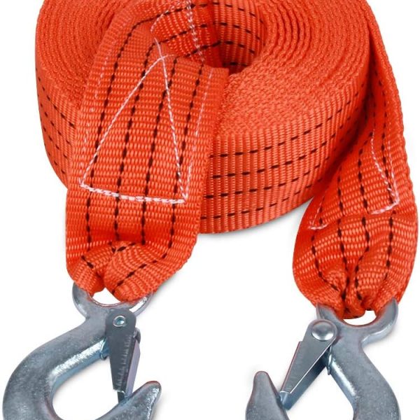 Tow Strap with Hooks 2in X20Ft Recovery Strap 10,000LB Break Strengthened Towing Rope for Towing Vehicles in Roadside Emergency