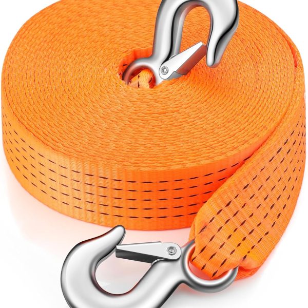 Tow Strap with Hooks 2" x 40' Heavy Duty Tow Rope for Trucks Vehicles Boat Roadside Emergency Car Kit Safe Emergency Rescue Off Road Recovery Car Use Outdoor(20000lbs)